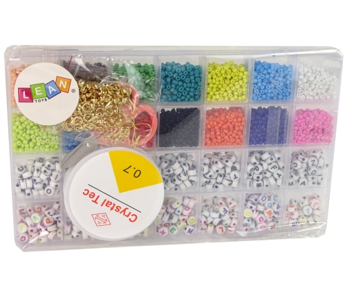 Jewellery Making Bead Set Letters 14 Colours