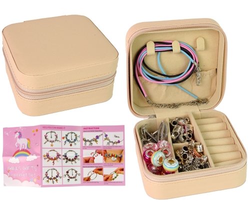 DIY Bracelet Making Kit Pink Beads