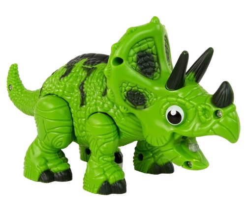 Interactive Dinosaur Triceratops Steam Water Sound Green