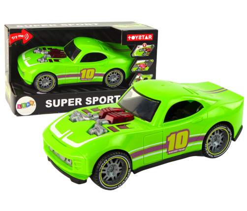 Car 1:14 Car Green Sports Sound Lights Vehicle