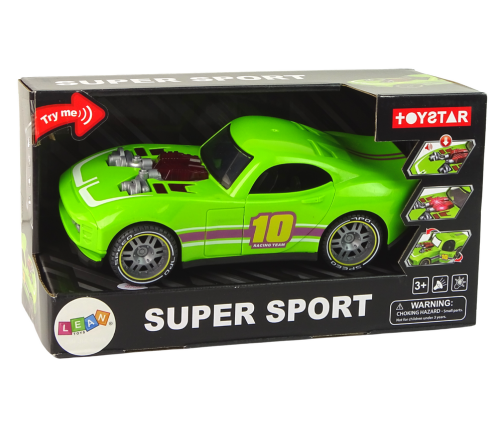 Car 1:14 Car Green Sports Sound Lights Vehicle