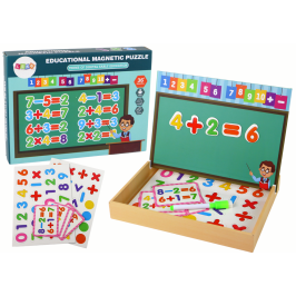 A set of educational magnetic puzzles with numbers