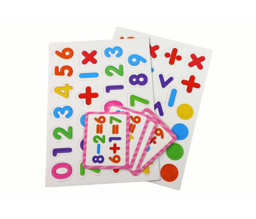 A set of educational magnetic puzzles with numbers