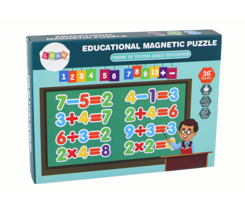 A set of educational magnetic puzzles with numbers