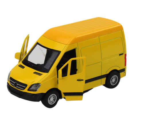 Delivery Car 1:32 Lights Sounds Red Black Yellow White