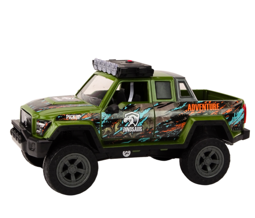 Off-Road Hunting Car Hunter Dinosaur Lights Sounds Green