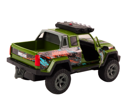 Off-Road Hunting Car Hunter Dinosaur Lights Sounds Green