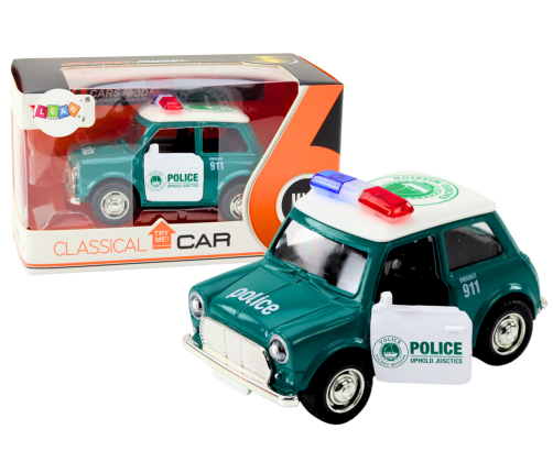 Classic Police Car 1:38 Drive Lights Sounds Green