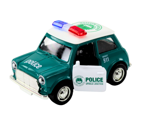 Classic Police Car 1:38 Drive Lights Sounds Green