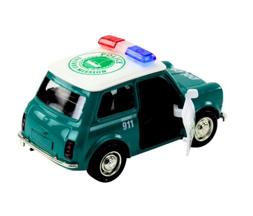 Classic Police Car 1:38 Drive Lights Sounds Green