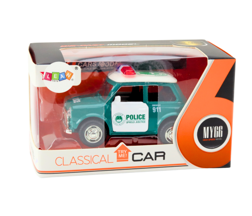 Classic Police Car 1:38 Drive Lights Sounds Green