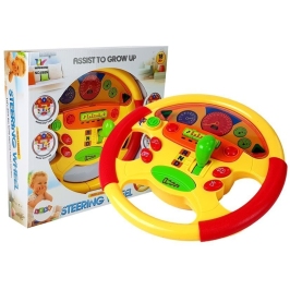 Educational steering wheel for a baby. Sound and Light Effects