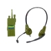 Army Set with Accessories Gun Knife Binoculars Headphones Whistle Shortwave Radio