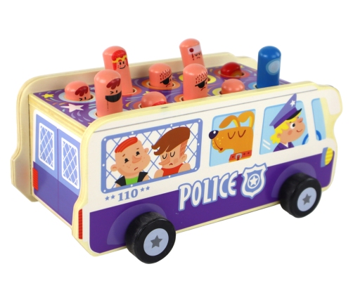 Wooden Arcade Game Dodgeball Police Bus