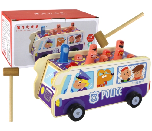 Wooden Arcade Game Dodgeball Police Bus