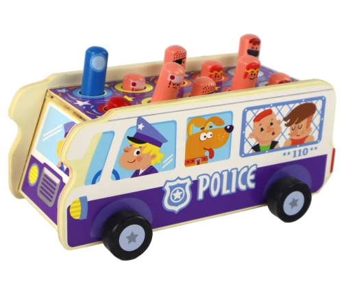 Wooden Arcade Game Dodgeball Police Bus