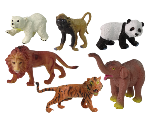 Set of 6 Wild Animals Figures  Animals Of The World