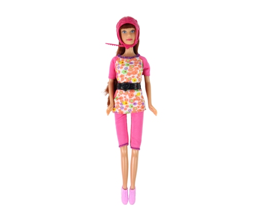 Lucy Doll Set Pink Scooter Skateboard Helmets