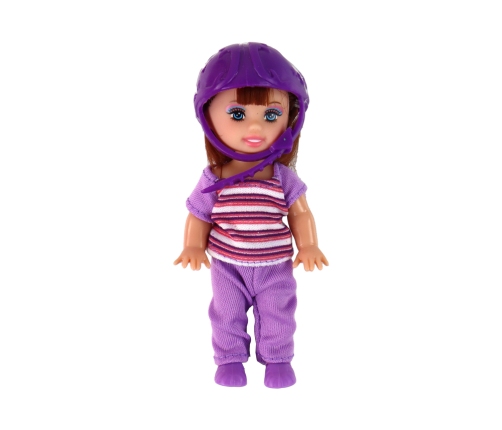 Lucy Doll Set Pink Scooter Skateboard Helmets