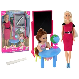 Teacher Doll With Student School Accessories