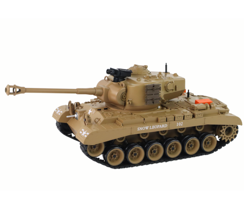 RC Tank 1:18 Cannon Smoke Shield Sounds Light Brown