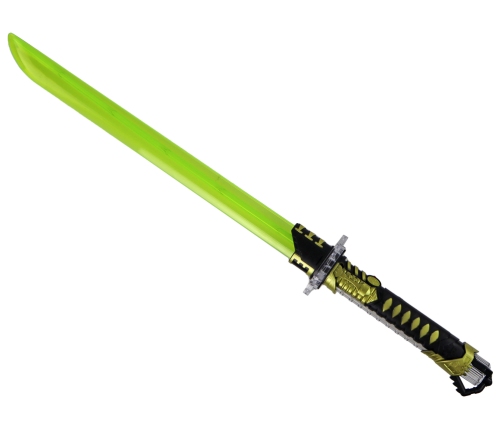 Glowing Samurai Sword Yellow Battle Weapon