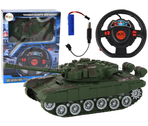 R/C Tank Remote Controlled Lights Sound Green 1:18 27MHz