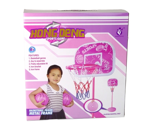 Children's Basketball Basket Ball Garden Pink 170 cm