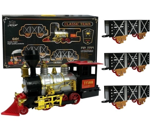 Musical Train Battery Powered Steam Engine with Carts