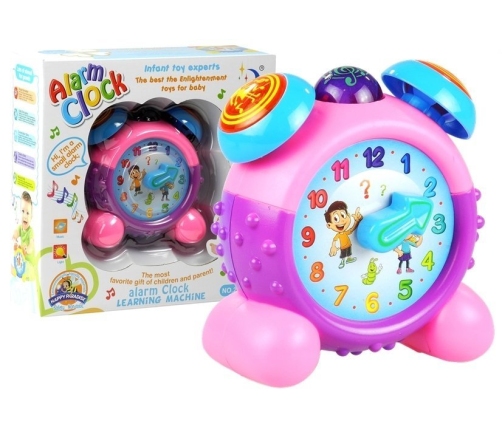 Educational alarm clock for toddlers Learning the hours Pink