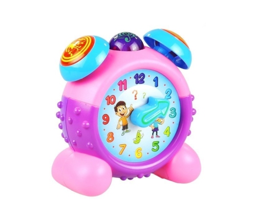 Educational alarm clock for toddlers Learning the hours Pink