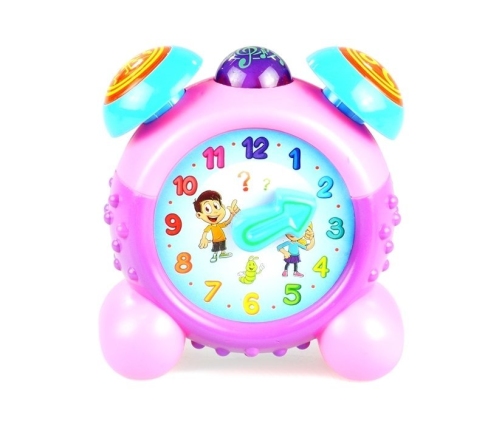 Educational alarm clock for toddlers Learning the hours Pink