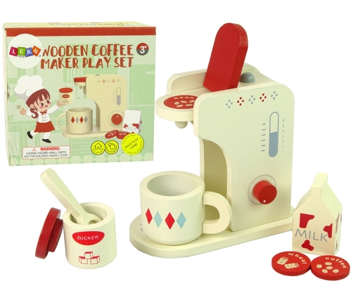 Wooden Coffee Maker Accessories Kitchen Kids