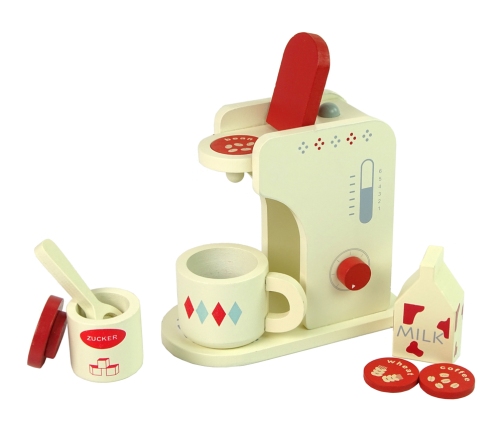 Wooden Coffee Maker Accessories Kitchen Kids