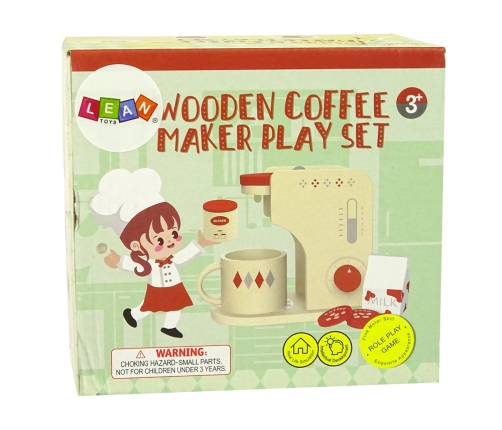 Wooden Coffee Maker Accessories Kitchen Kids