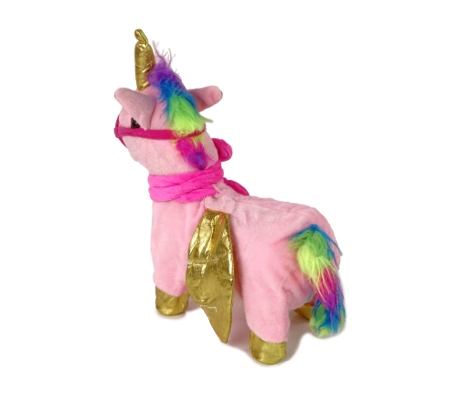 Mascot Interactive Horse Pink Golden Wings Music