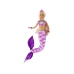 Mermaid Doll Purple Long Blonde Hair Mermaid Tail Sequins