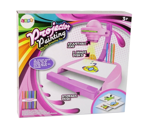 Projector Drawing Table Pink Maze Drawer