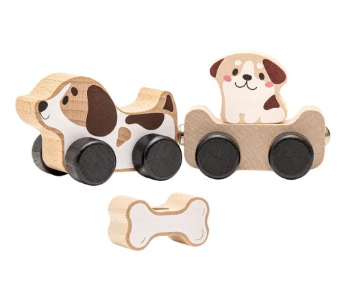 Wooden Doggie Smart Bone Toy 15443