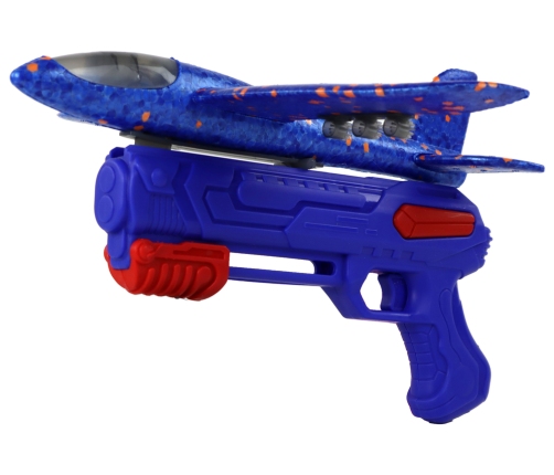 Plane Soap Bubbles Launcher Gun Blue