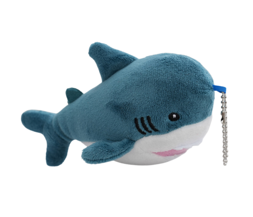 Blue Shark Plush Mascot Keychain 12 cm