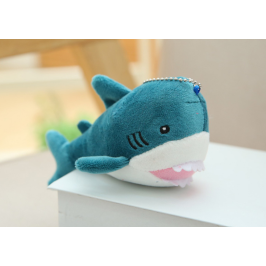 Blue Shark Plush Mascot Keychain 12 cm