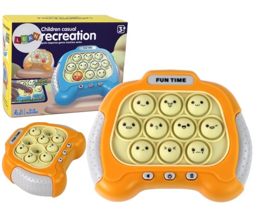 Pop It Battery Operated Sensory Game Console Lights Sounds Yellow