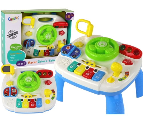 Educational Interactive Table 2in1 Board For Toddlers Steering Wheel