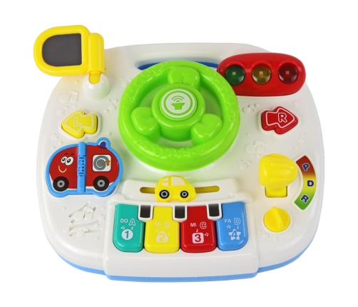 Educational Interactive Table 2in1 Board For Toddlers Steering Wheel