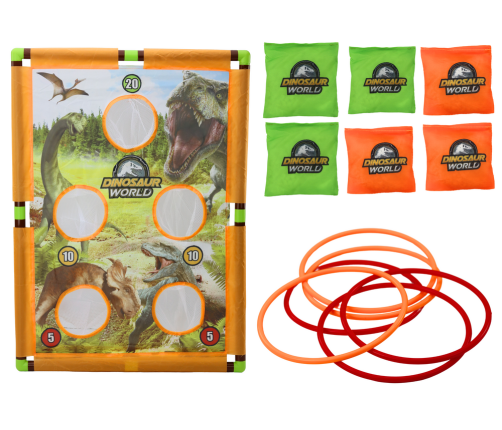 Arcade Game Bag Throw Hoop 2in1 Dinosaurs Board