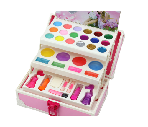 Beauty Set in a Case Shadows, Glitter, Lipsticks, Nail Polish