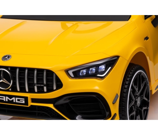 Электрический спортивный автомобиль для детей Mercedes CLA 45s AMG Yellow