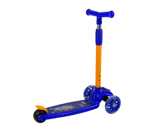 Tricycle Balance Scooter Luminous Wheels Navy Blue Cat