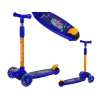 Tricycle Balance Scooter Luminous Wheels Navy Blue Cat